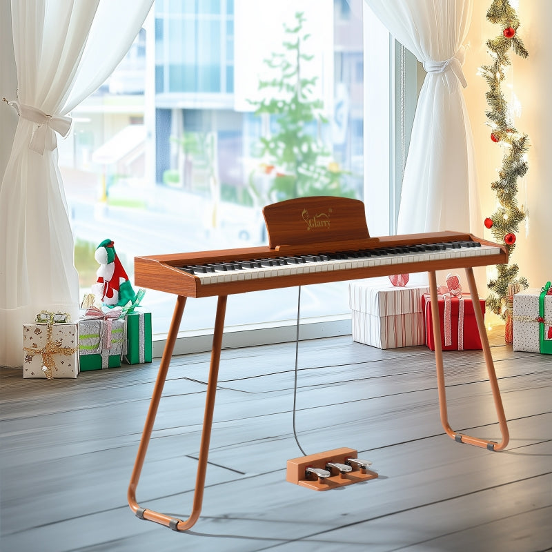 Glarry GPP-110 88 Key Full Size Semi-Weighted Standard Electric Digital Piano Natural