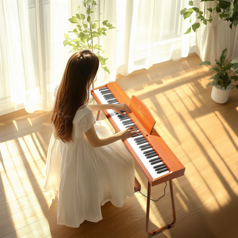 Glarry GPP-110 88 Key Full Size Semi-Weighted Standard Electric Digital Piano Natural