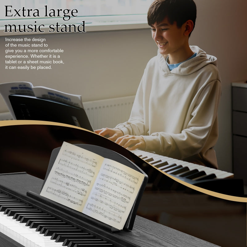 Glarry GPP-110 88 Key Full Size Semi-Weighted Standard Electric Digital Piano Black