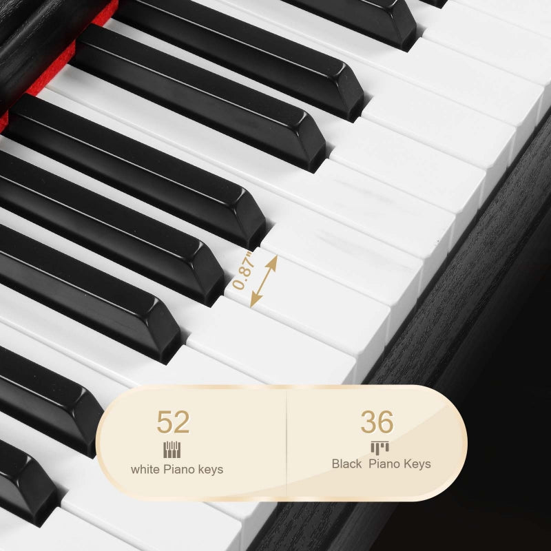 Glarry GPP-110 88 Key Full Size Semi-Weighted Standard Electric Digital Piano Black