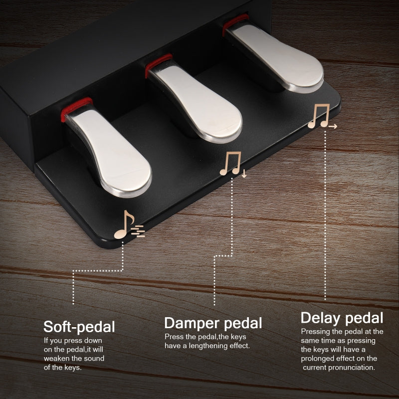 Glarry GPP-110 88 Key Full Size Semi-Weighted Standard Electric Digital Piano Black